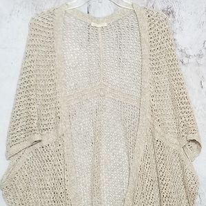 Eileen Fisher Cream Open Knit Cardigan